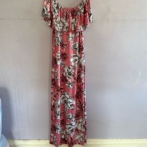 Summer off the shoulder floral dress